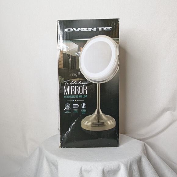 Ovente Other - Ovente Bathroom Tabletop Personal Mirror with LED Light New